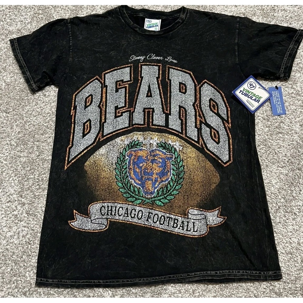 Stoney Clover Lane X '47 Chicago Bears‎ Glitter Rocker Vintage Tee Small NWT